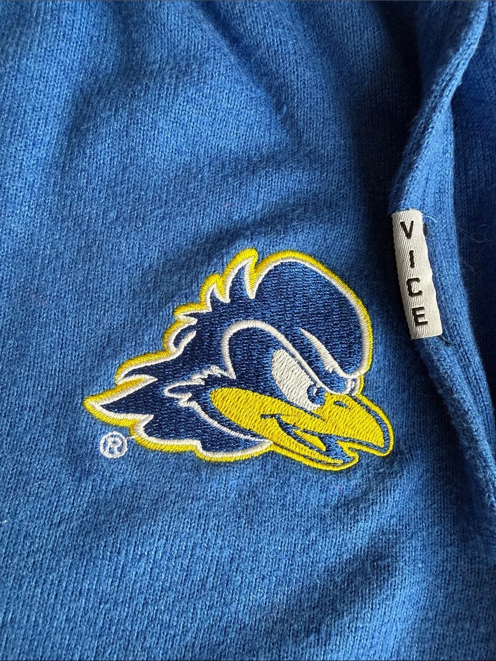 Hype & Vice University of Delaware High Waisted Blue Athletic Shorts 2” Inseam-S